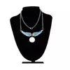 Pendentif Sublimation Ailes Collier Transfert Thermique Festival Sac Cadeau Pendentifs Colliers En Argent A02