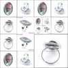 Anello solitario Conchiglia di abalone naturale Perline ovali Anelli regolabili con dita per uomo Donna Reiki Sea Pearl Wedding Engagement X3050 Drop D Dhg59