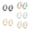 Hoop örhängen kissitty 10 par kreativ ringform rostfritt stål oval länk chunky för kvinnor släpp smycken fynd