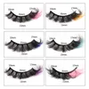 Thick Curly Colorful False Eyelashes Naturally Soft and Delicate Hand Made Reusable Multilayer 3D Mink Fake Lashes Messy Crisscross Eyelash Extensions Makeup