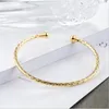 Bangle Real Silver Color Fashion Water Wave Pattern Bump Open Bracelets For Woman Accessories Jewelry Gifts SB104