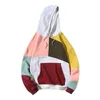 Men's Hoodies Sweatshirts April MOMO Hoodie With Fur Plus Size Patchwork Contrasted Color Casual Hooded Shirt Men Pullover Hip Hop Hoody 220930