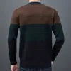 Men's Sweaters Brand Fashion Winter Warm Sweater Knitwear Zipper Jerseys Slim Fit Striped Casual Pullover Clothing Y408 220930