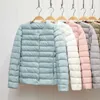 Faux Pelz Frauen Liner Ente Unten Jacke Oansatz Variable V-ausschnitt 2022 Neue Weibliche Winter Warm Halten Kragenlose Ultraleicht Stepp puffer Mantel Y2209