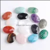 Stone Oval Bead Natural Stone Facted Crystal 13x18x6 mm kralen voor sieraden Moderingaccessoires maken Ketting Diy BZ901 Drop del Dh5m9