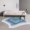 Teppiche Unregelmäßigkeit Runde Blaue Küchenfußmatten Teppich für Schlafzimmer Wohnzimmer Rutschfeste große Teppiche Weiche moderne Salonmatte