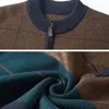 Men's Sweaters Brand Fashion Winter Warm Sweater Knitwear Zipper Jerseys Slim Fit Striped Casual Pullover Clothing Y408 220930