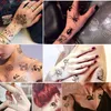 Tatuagens temporárias 60 folhas de impressão belas estrelas animal borboleta flores arte corporal braço falso moda tatuagem à prova dwaterproof água para criança homens 220930