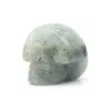 Crânio de Spoctrolite de 23mm Spoctrolite Mão esculpida em pedras preciosas escultura de belas artes Reiki estátua de pedra de cura.