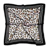 Bandane 90 90 cm sciarpe quadrate moda donna stampa leopardo sciarpa testa in raso leggero collo capelli bandana fazzoletto da collo