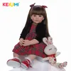 Bambole KEIUMI 24 pollici Reborn 60 cm Panno Corpo Realistico Principessa Ragazza Bambino In vendita Etnico Bambini Compleanno Regali di Natale 220930