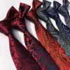 Exsafa Polysters Men's Grande Flower Tie Acessórios de terno social da moda