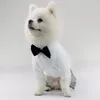 Ubrania dla psów kota ubrania ślubne dla małych psów formalny dżentelmen Bowtie smokin