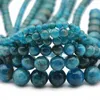 Koraliki Natural Stone Lake Blue Apatytes Dystanse 4/6/8/10/12mm okrągłe luźne dla biżuterii Making DIY Bracelets Naszyjnik