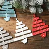 Juldekorationer Santa Claus År 2022 Naturliga trädörrträd Ornament Pendant Hängande gåvor Xmas Decor Home Party