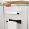 Hooks Keuken Zelfklevende rollrek Papieren handdoekhouder Tissue Hanger Nagelvrije kast Schap Zonkriezen Accessoires