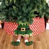 Christmas Decorations Tree Collar 30 Inch Elf Feet Xmas Skirt Ring Bottom Base Cover Indoor Outdoor Winter Year Decor