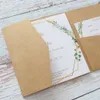 Grußkarten, Hochzeitseinladungen, dreifach gefaltete Tasche, Save The Day, RSVP-Einladungen, personalisierter Textdruck, Perlmutt-Bastelpapier, mehrere Farben 220930