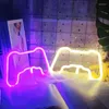 Nattlampor LED neonskyltljus Gamepad USB-driven bordslampa för spelrumsdekor Party Holiday Bröllopshem Present