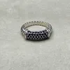 Bijoux de mode Platinum Band Bague Anneaux Designer Diamant Haute Qualité Hommes Noir Blanc Diamant Plaqué Femmes186g