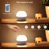 Table Lamps LED Night Lamp 16-Color 4 Lighting Modes Portable Rechargeable Mini Light Press And Remote Control