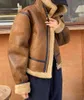 Faux Fur vintage Mulheres casaco de couro Parkas 2022 fêmea casual e quente etono outono inverno Down Jackets soltos sobretocas PA16 Y2209