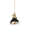 Pendant Lamps Copper Glass Suspension Led Lamp For Dining Room Foyer Bed Side Apartment Nordic Green Light Hanging