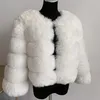 Faux fur dames faux bont jas herfst winter hoge kwaliteit jas pluize elegante 7xl plus size dames kleding y2209