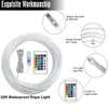 Strings LED Rope Lights Outdoor 10/20M RGB Color Changing Fairy Light String USB Powered Tube For Christmas Tree Party Decor