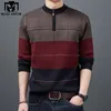 Men's Sweaters Brand Fashion Winter Warm Sweater Knitwear Zipper Jerseys Slim Fit Striped Casual Pullover Clothing Y408 220930