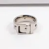 Lyxdesigner ring nitringar 316L titanium stål diamant charm kärlek bälte ring för kvinnliga mens smycken