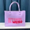 HBP Totes Borse da sera Fashion Words Tote Borsa a grande capacità Makaron Color Pu Borse per lo shopping da donna 220930