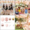 Party Decoration 96sts Rose Gold Pink Latex Balloons Ställ födelsedag för tjej DIY Bröllop Juldekorationer Prop Drop Delivery 2021 DH7UO