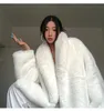 Women's Fur Faux Winter Warm Coat Oversized Thick White Fluffy Women Long Sleeve Loose Casual Stylish Korean Fashion Streetwear Overcoat HKD230727