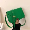 Evening Bags Young Girls Retro Small Shoulder Messenger Bag Women Fashion Solid Color Orange Zipper Square Elegant Ladies Purse