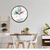 Wall Clocks Flower Chinese Painting Silent Clock Large Size Simple Personality Modern Design Metal Movement For Deco