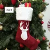 Świąteczne pończochy skarpetki prezenty cukierki worek łosia świąteczne drzewo do drukowania kieszonkowego ozdoby DD