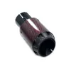 3 layer Mufflers Tip Plum Pattern Glossy Carbon Fiber Car Universal Stainless Black Exhaust Pipe Nozzle For Ak