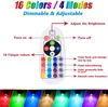 Strings 15M de qualité commerciale Dimmable RGB String Lights Changer la lumière extérieure avec télécommande pour la décoration de fête de patio