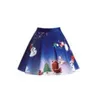 Skirts 2022 Autumn And Winter Products Christmas Snowman Print Skirt Women's Mid High Waist Zipper Pleated