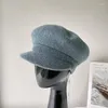 Berets японские шерстяные восьмиугольные шляпы для женщин, дамы осени зимой, теплые ретро -художники, брет -модные козырьки Boina feminina toca