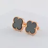 Pendientes de tachuelas Love de cuatro hojas de pendientes para mujeres Joyas de aretes de boda de moda