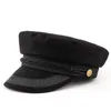 Berets Large Size Navy Cap Small Head Flat Hat Felt Army Big Bone Men Wool Plus Sizes Military Caps 52-55cm 55-57cm 58-60cm 60-63cm