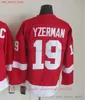 Film CCM Vintage IJshockey 19 Steve Yzerman Jerseys Stitched 24 Chris Chelios 17 Brett Hull 14 Brendan Shanahan 16 Vladimir Konstantinov Jersey Red White Men