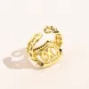 Wedding Designer Branded Anelli Women Love Charms Forniture di gioielli 8K Gol1d Anello in rame placcato Fine Finger Nuovo modello Anello regolabile