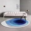 Teppiche Unregelmäßigkeit Runde Blaue Küchenfußmatten Teppich für Schlafzimmer Wohnzimmer Rutschfeste große Teppiche Weiche moderne Salonmatte