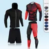 Men's Tracksuits Mans Sportswear Fitness Clothing Rash Guard MMA Tactical Underwear Winter Sports Suits Thermal Workout Base Layer Gym