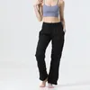 Lu Lu lemens Cintura Alta Calças de Yoga Esporte Mulheres Calças de Secagem Rápida Mulheres Com Cordão Sportswear Mulher Ginásio Esportes Casual Solto Fitness Correndo