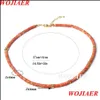 Chokers Nya naturliga afrikanska turkosa pärlor CLAVICLE CHAIN ​​CHOKER Halsband Kvinnor Guldfärger Loose Spacer Gem Stone Bijou CARSHOP2006 DH1ER