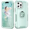 Standhouder van mobiele telefoons met 360 graden roterende vingerring voor iPhone 14 11 12 13 Mini Pro X XR XS Max 6 6s 7 8 Plus Siliconen Back Cover